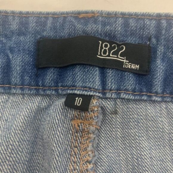 1822 Denim Womens Distressed Blue Jean Skirt Size 10 - Picture 5 of 12